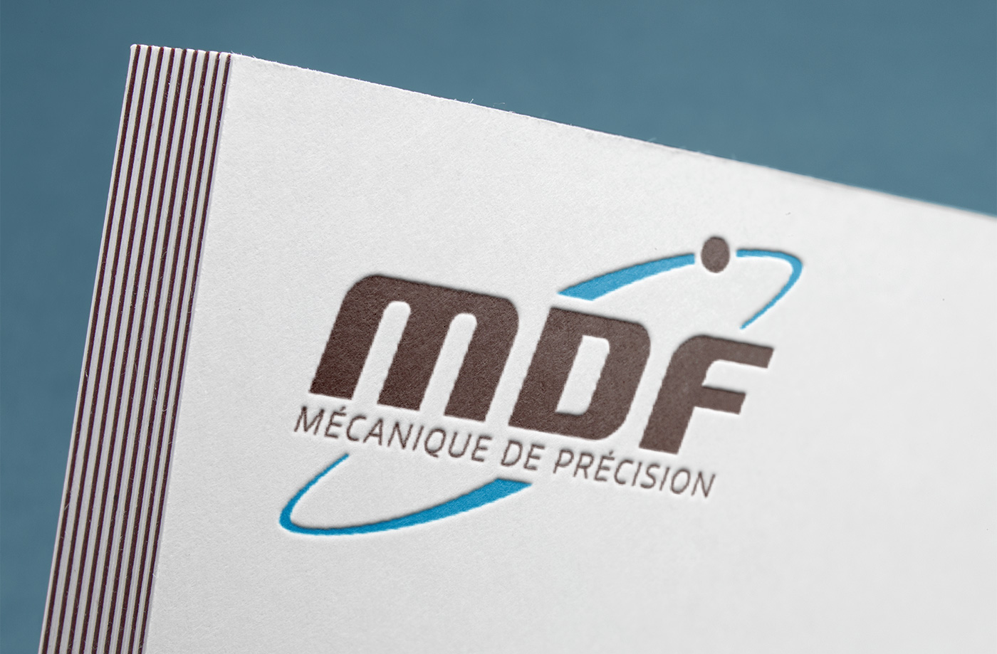 Logotype pour l'entreprise de mécanique de précision : MDF